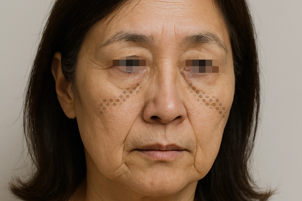 50代女性のゴルゴライン