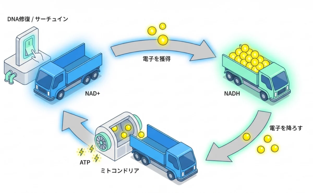 NAD+とNADHの役割